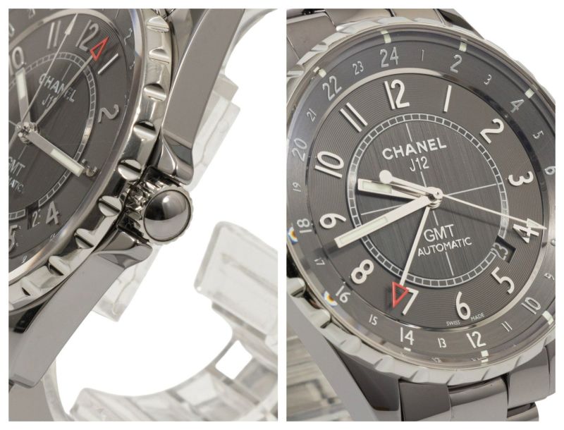 1年間保証・OH済】CHANEL シャネル J12 クロマティック GMT H3099 チタンセラミック グレー文字盤×シルバー 自動巻き 腕時計 |  MUSUBI