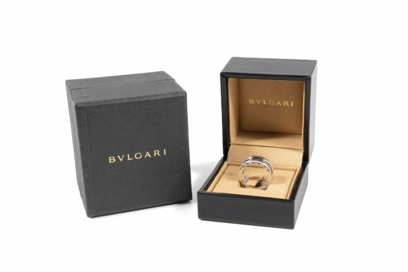 BVLGARI ブルガリ ビー・ゼロワン リング 指輪 K18WG ホワイトゴールド 2バンド 小物 アクセサリー ジュエリー レディース |  MUSUBI