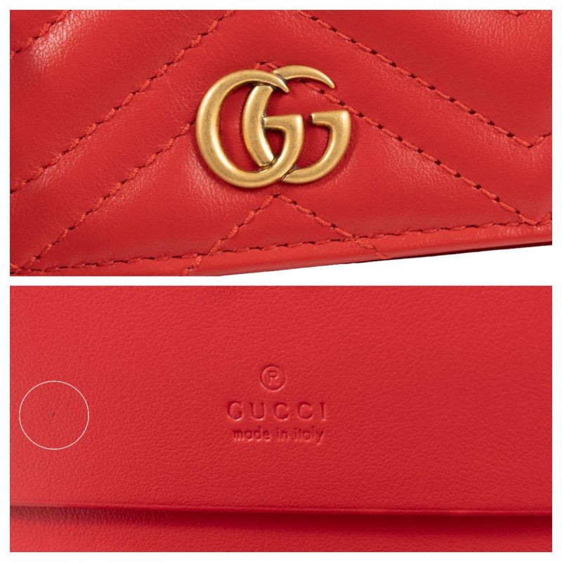 GUCCI グッチ GGマーモント キルティング カードケース ウォレット