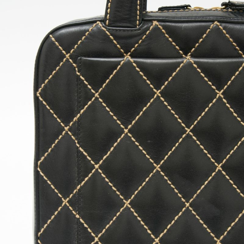 CHANEL シャネル ワイルドステッチ ハンドバッグ 手提げ レザー