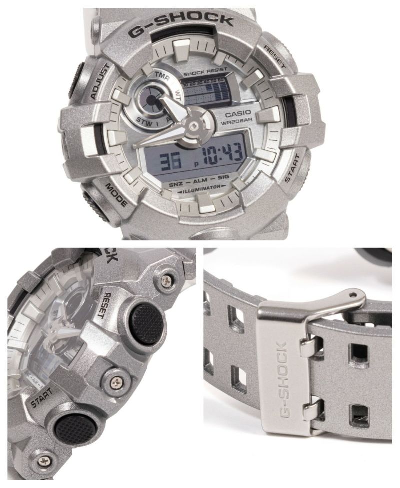カシオCASIO Gショック GA-700FF-8AJF極美品メタリックシルバー カシオCASIO Gショック GA-700FF-8AJF極美品メタリックシルバー