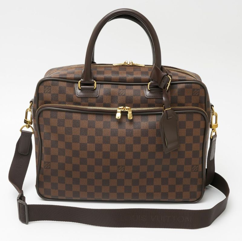 LOUIS VUITTON ルイヴィトン イカール N23252 ビジネスバッグ ブリーフケース ショルダー ダミエ・キャンバス×レザー ブラウン  メンズ | MUSUBI