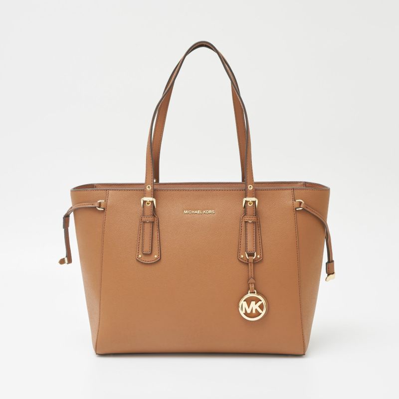 MICHAEL KORS マイケルコース VOYAGER トップジップ トート ミディアム 30H7GV6T8L トートバッグ カーフレザー ブラウン  レディース | MUSUBI