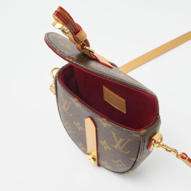 LOUIS VUITTON ルイヴィトン ミクロ・シャンティイ M46643 ショルダーバッグ モノグラム・キャンバス×レザー ブラウン×ゴールド金具  | MUSUBI