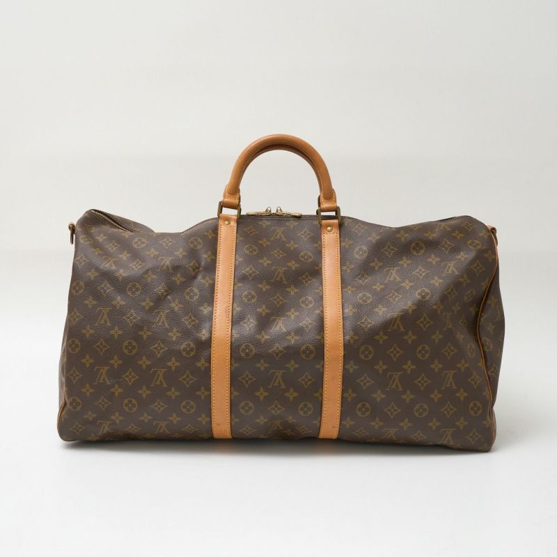 LOUIS VUITTON ルイヴィトン キーポル・バンドリエール 60 M41412 ボストンバッグ モノグラム・キャンバス×レザー  ブラウン×ゴールド | MUSUBI